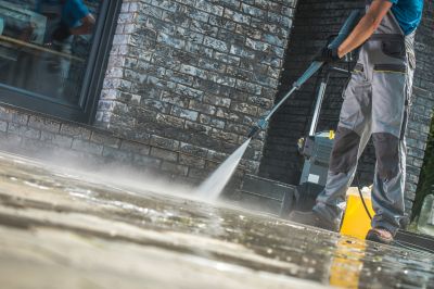 Power Washing Equipment in Use